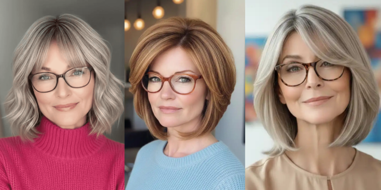 Bob Frisuren gestuft ab 50 Mit Brille