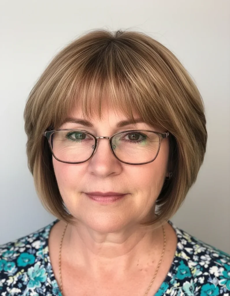 Bob mit Pony und Stufen