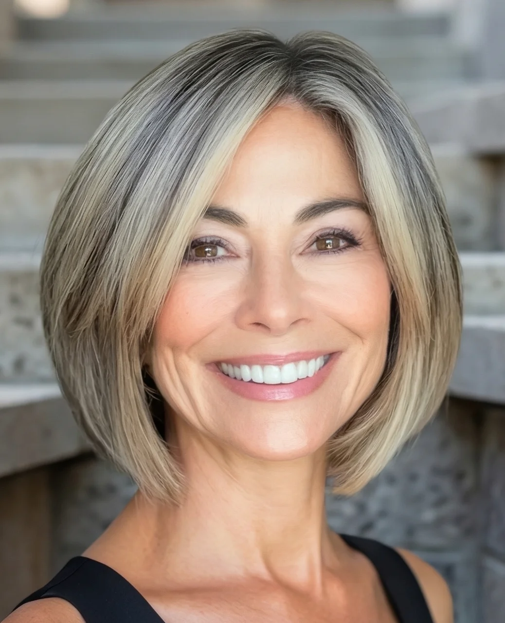 Bob mit umrahmenden Stufen