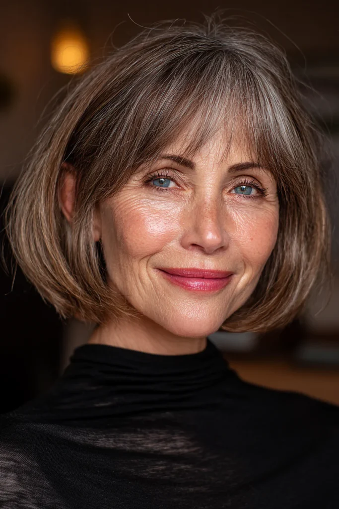 Italienischer Stufenschnitt in Mokka-Braun