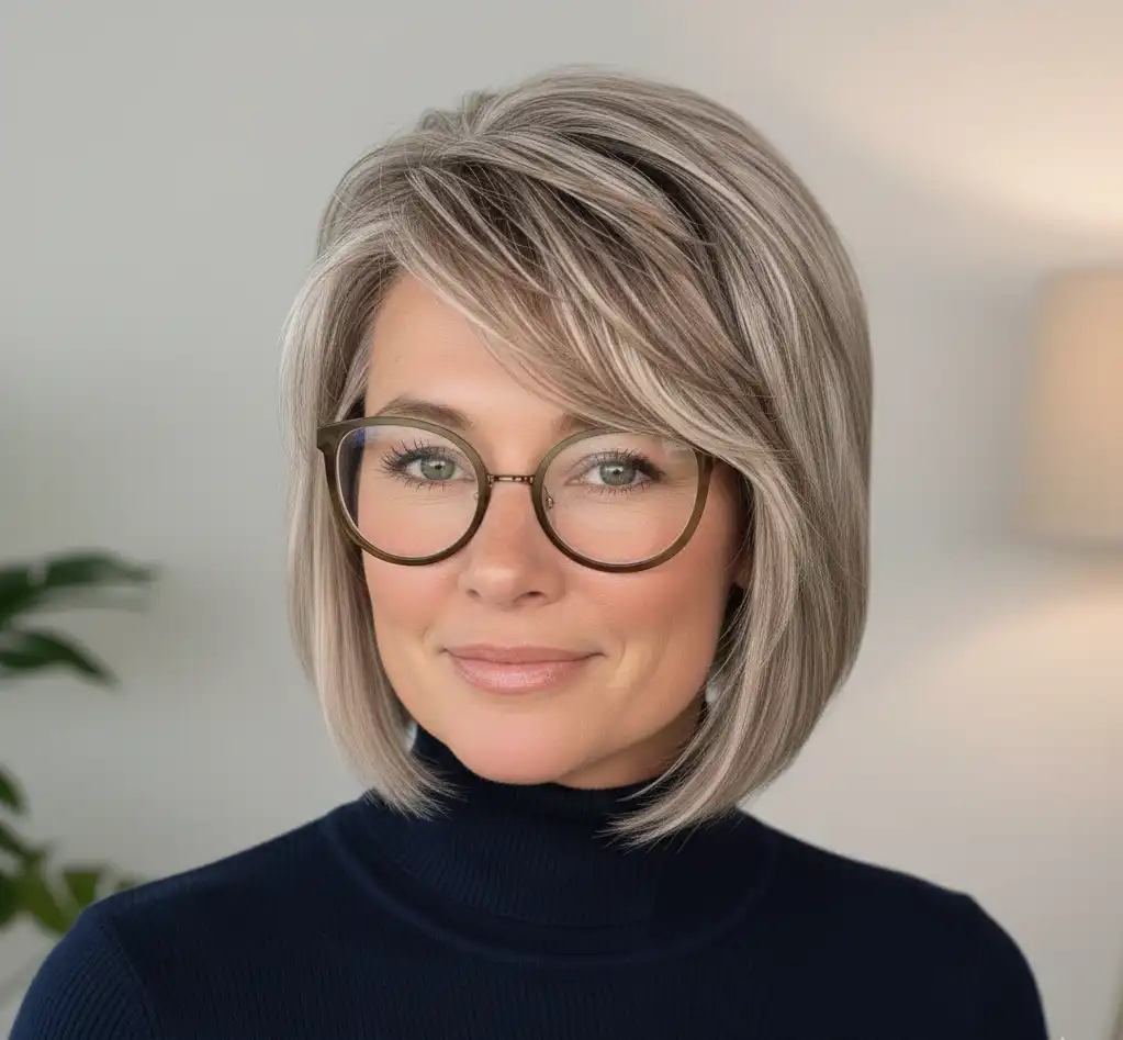 Klassischer kinnlanger Stufenschnitt