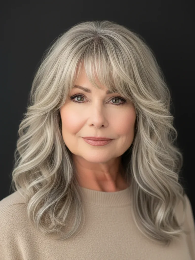  Lange lockere Locken mit Stoppeln