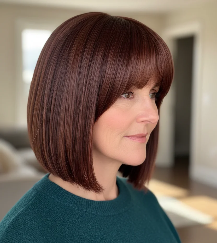 Mahagoni-Bob mit abgerundeten Spitzen