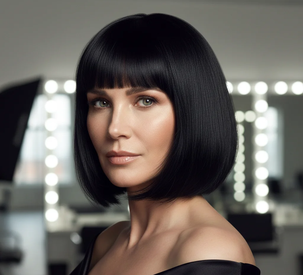  Mitternachtsblauer gestufter Bob