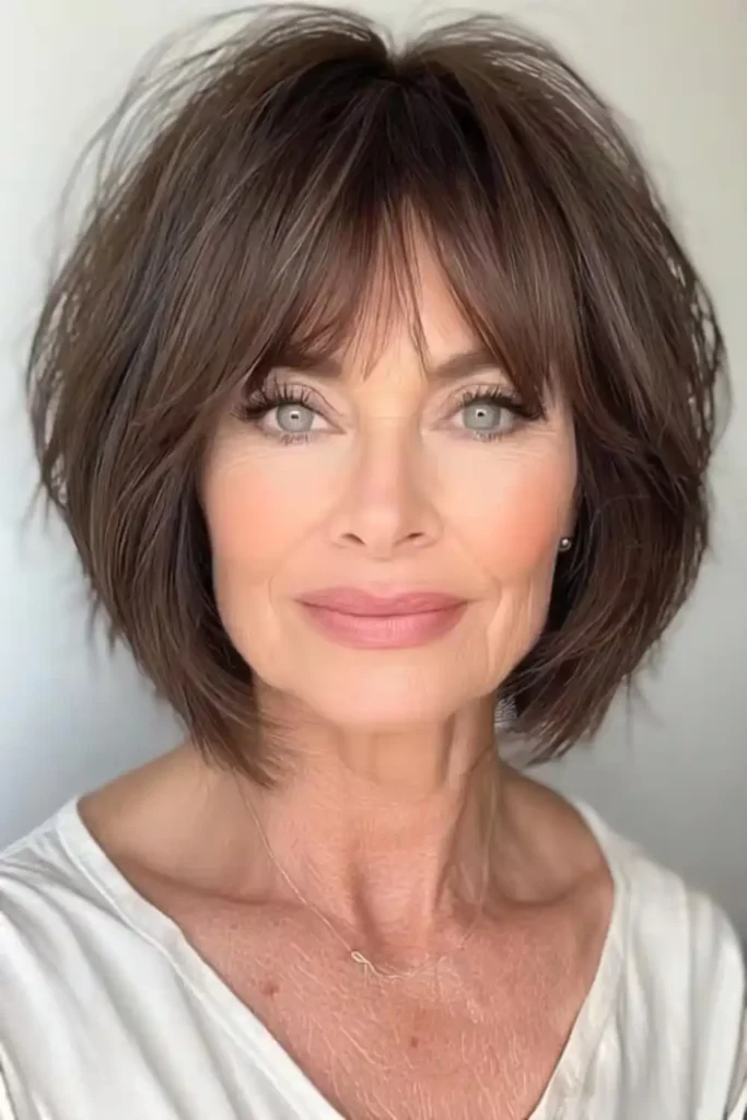  Moderner französischer Bob mit inneren Stufen ab 50