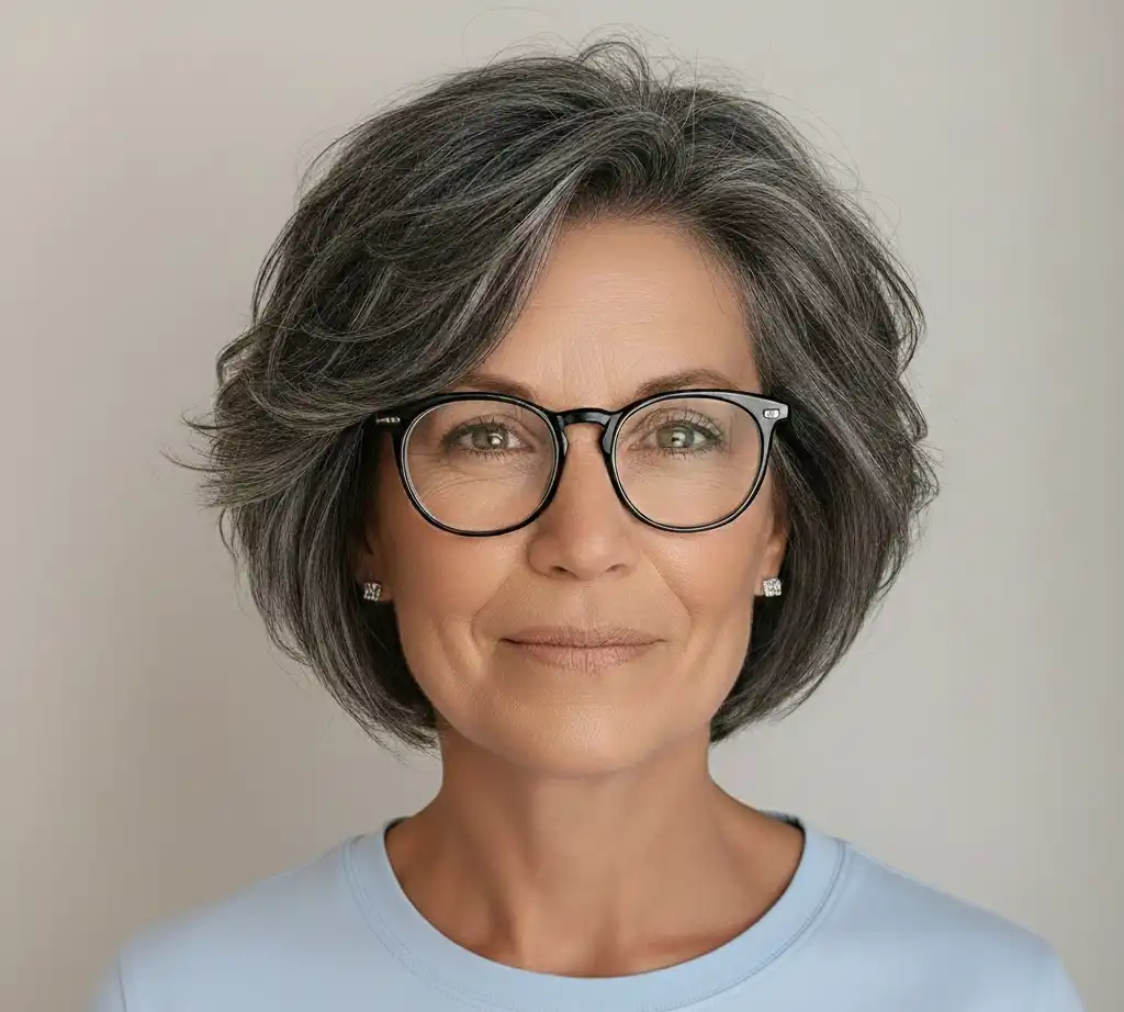 Pflegeleichter gestufter Bob