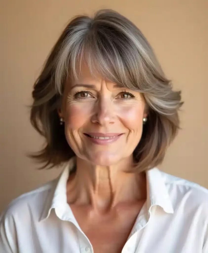 Schlanker konturierter Silber-Bob ab 50