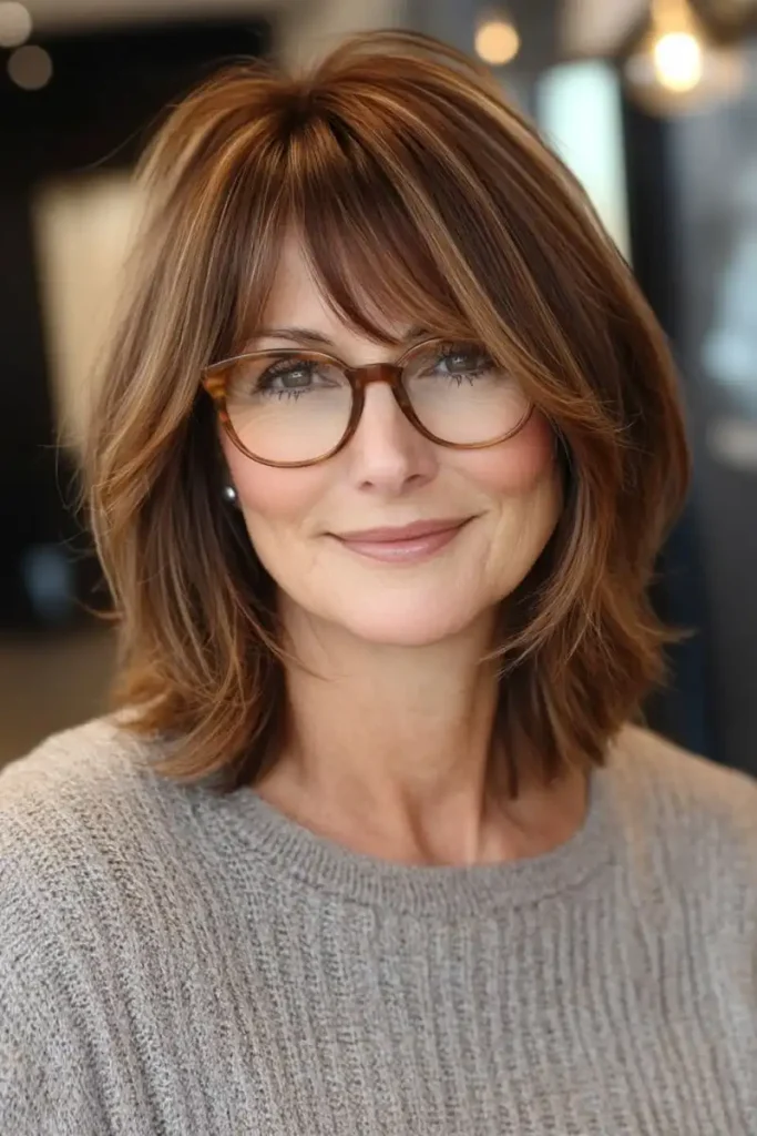  Schulterlanger stumpfer Bob über fünfzig