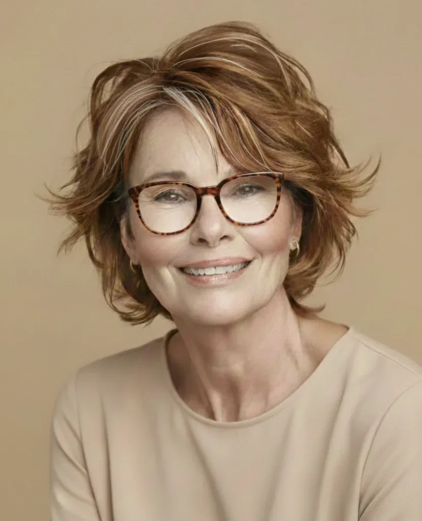 Strukturierter Bob mit Strähnchen