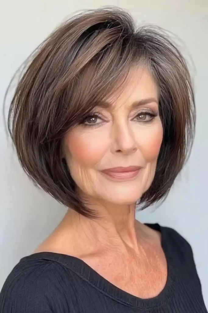 Strukturierter Stufenschnitt für Frauen über 50