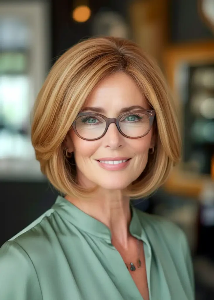 Stufiger Bob mit das Gesicht umrahmenden Strähnen