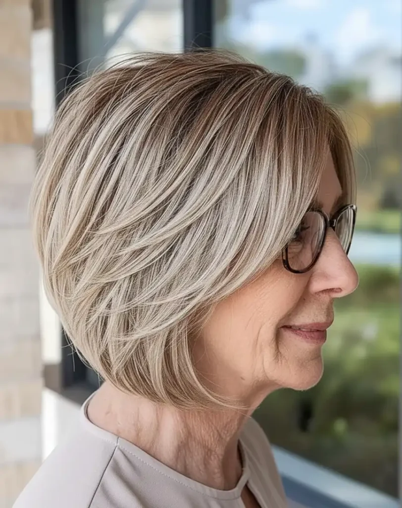 Stufiger Bob mit feinen Spitzen ab 50