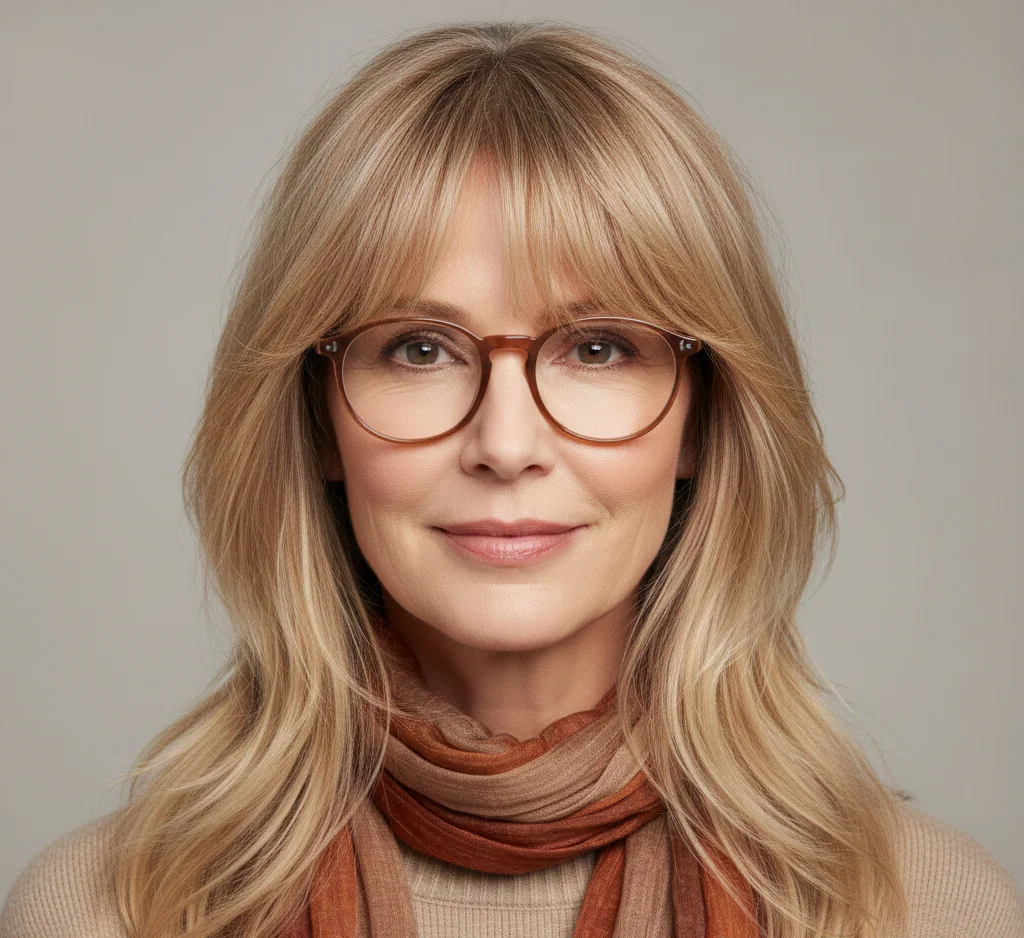 Stufiger Shag mit Vorhang