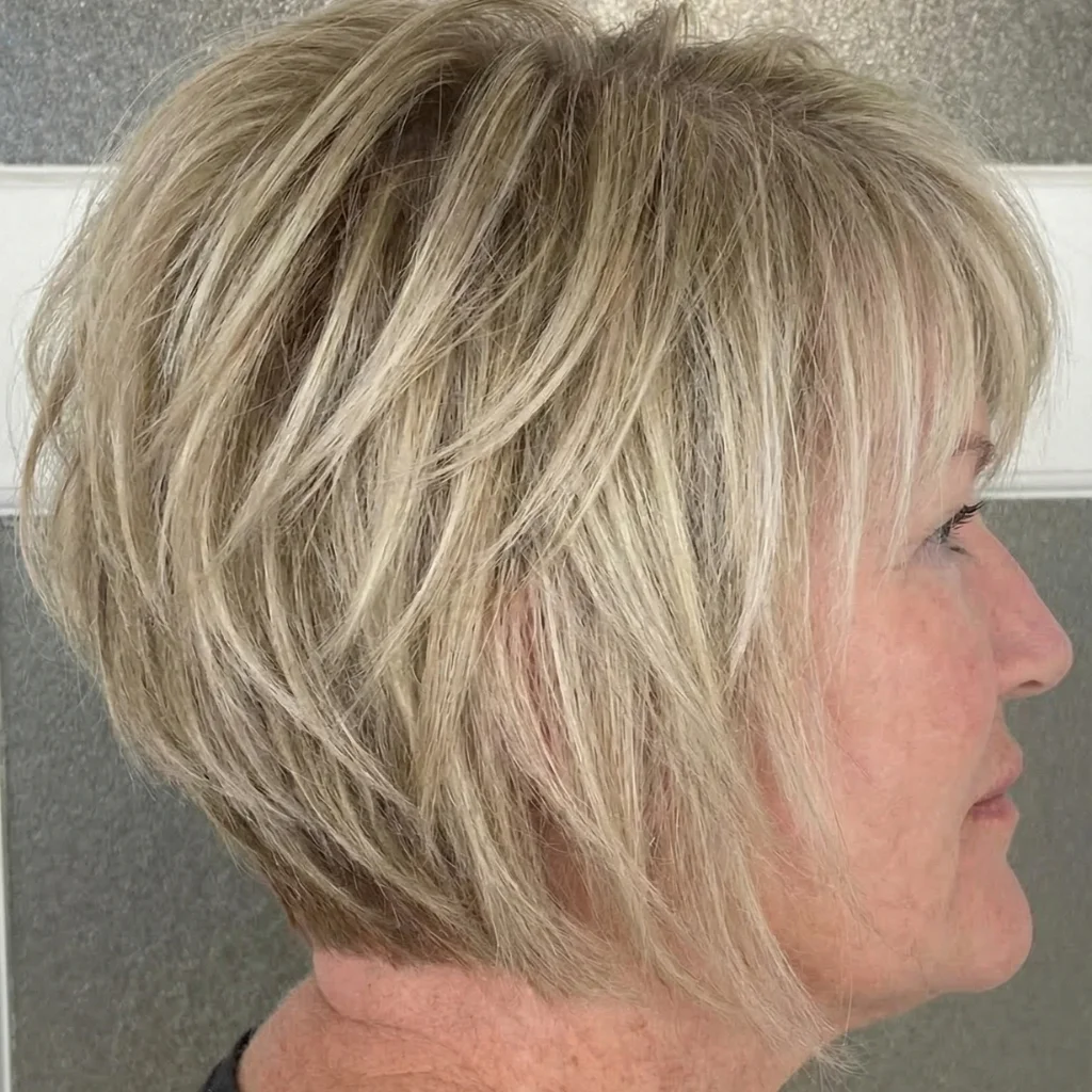 Stufiger voluminöser Bob