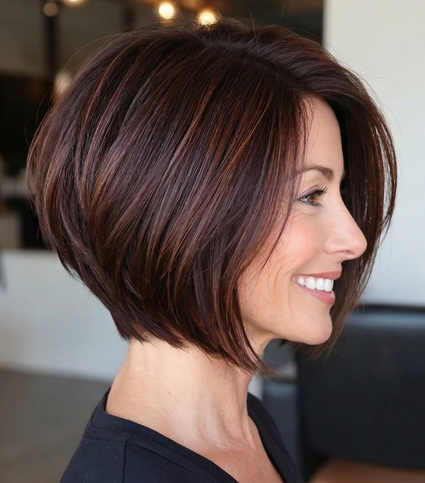 Umgekehrter gestufter Bob