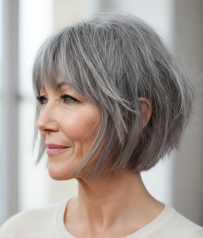 Zerzauster grauer Bob