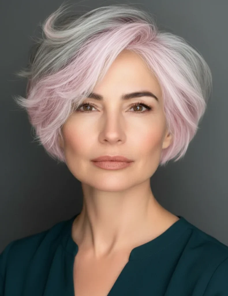 Weicher Pastell-Pixie mit seitlichem Volumen