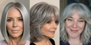 Mehr über den Artikel erfahren 20 Atemberaubende 50 Jährig Frau Frisuren Graue Haare Mittellang Ideen