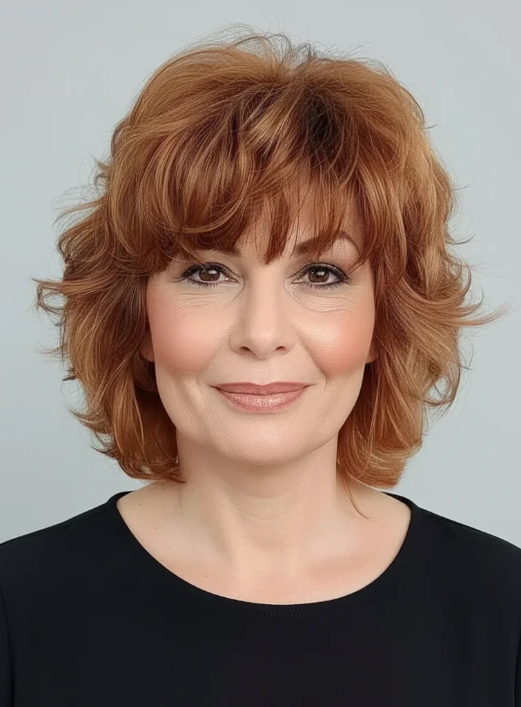 Runder Bob mit feinem Pony