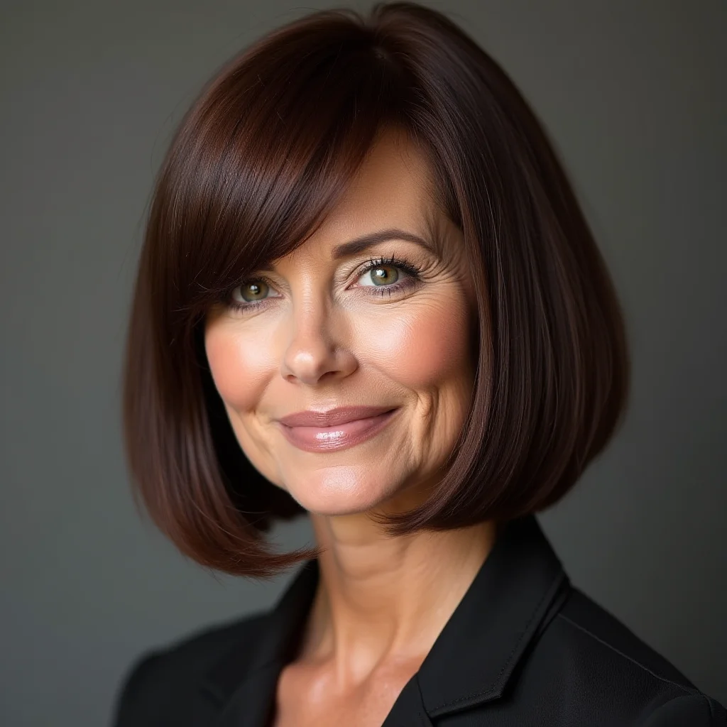 Abgerundeter Bob mit Volumen