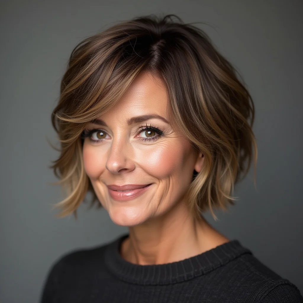 Abgestufter kurzer Bob