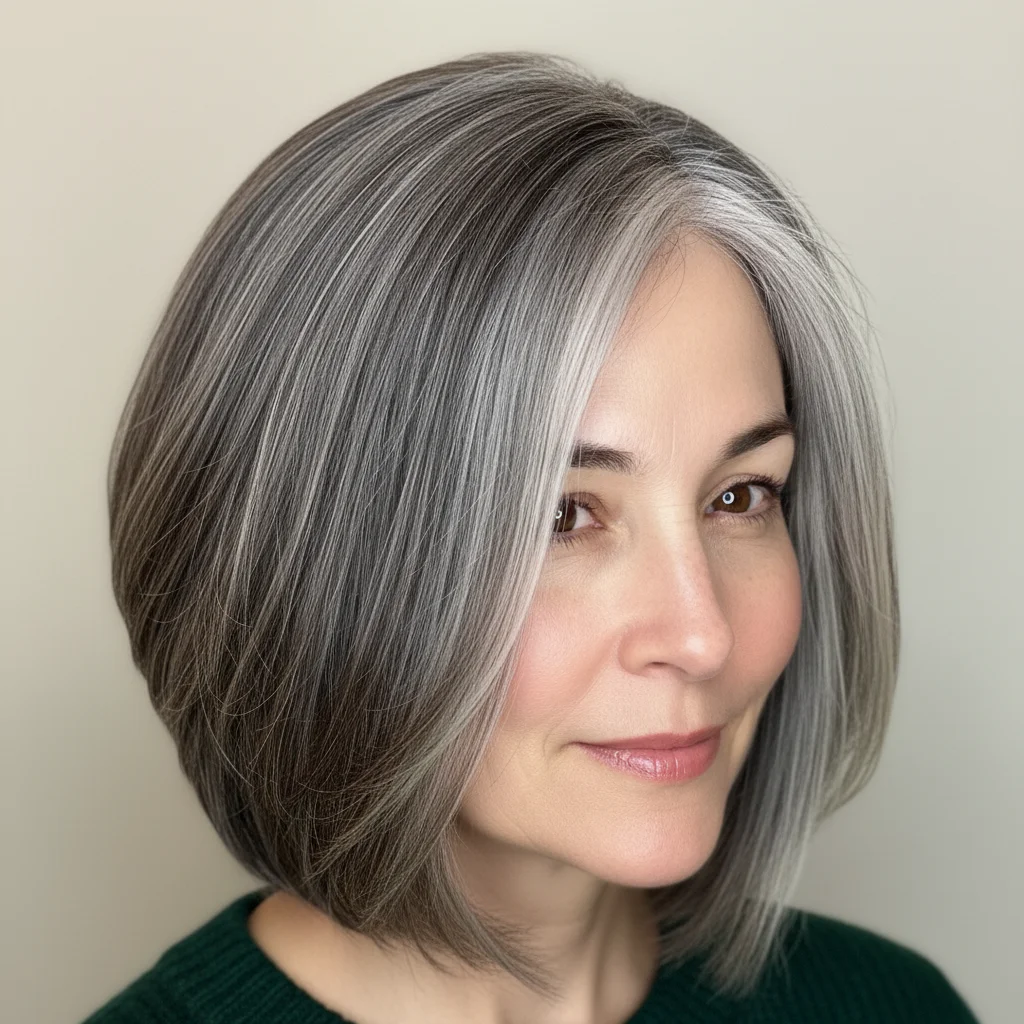 Asymmetrischer Lob mit tiefem Seitenscheitel