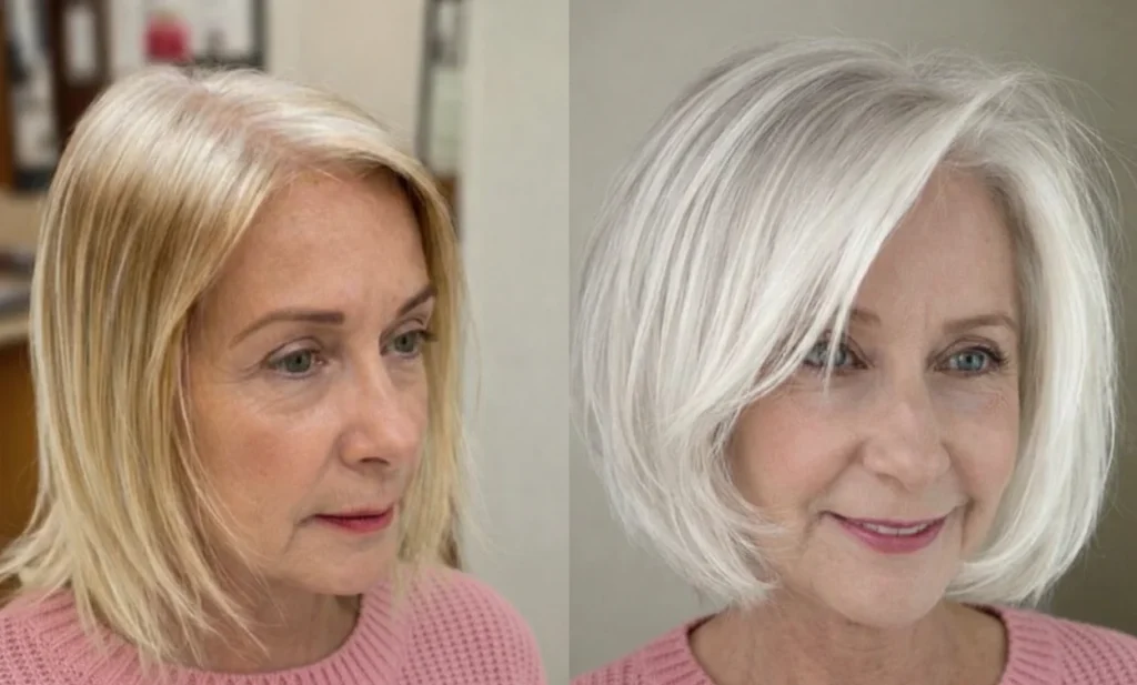 Ein strahlender, gestufter Bob