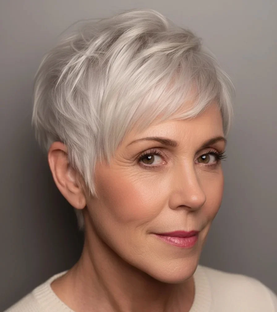 Feiner Pony bei kurzem Haar