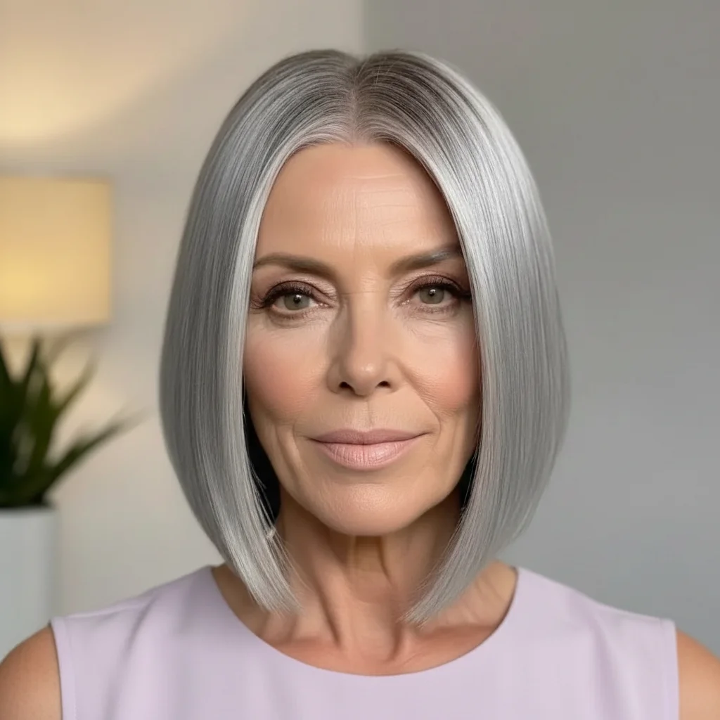 Glatter gerader silberner Lob