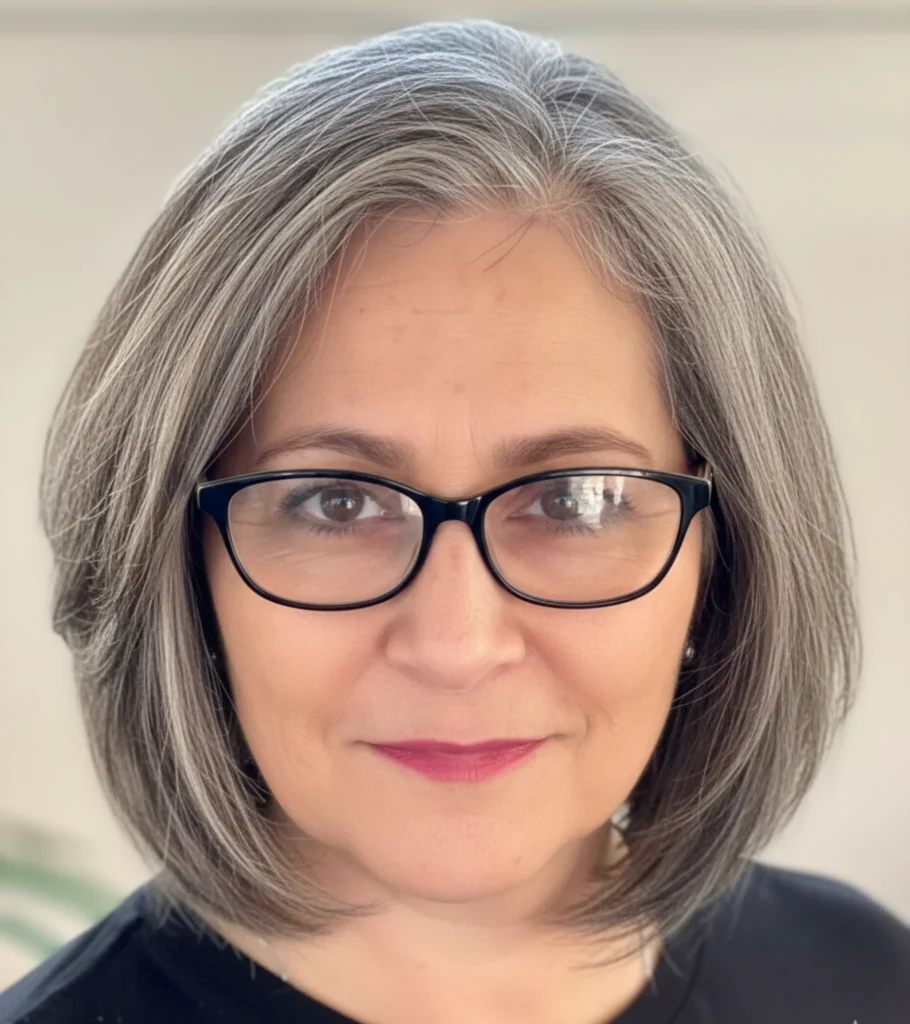 Glatter gestufter Bob