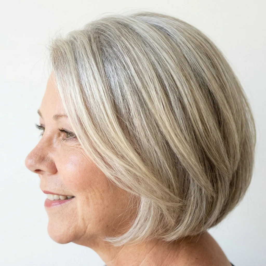 Klassischer Bob mit natürlicher Textur