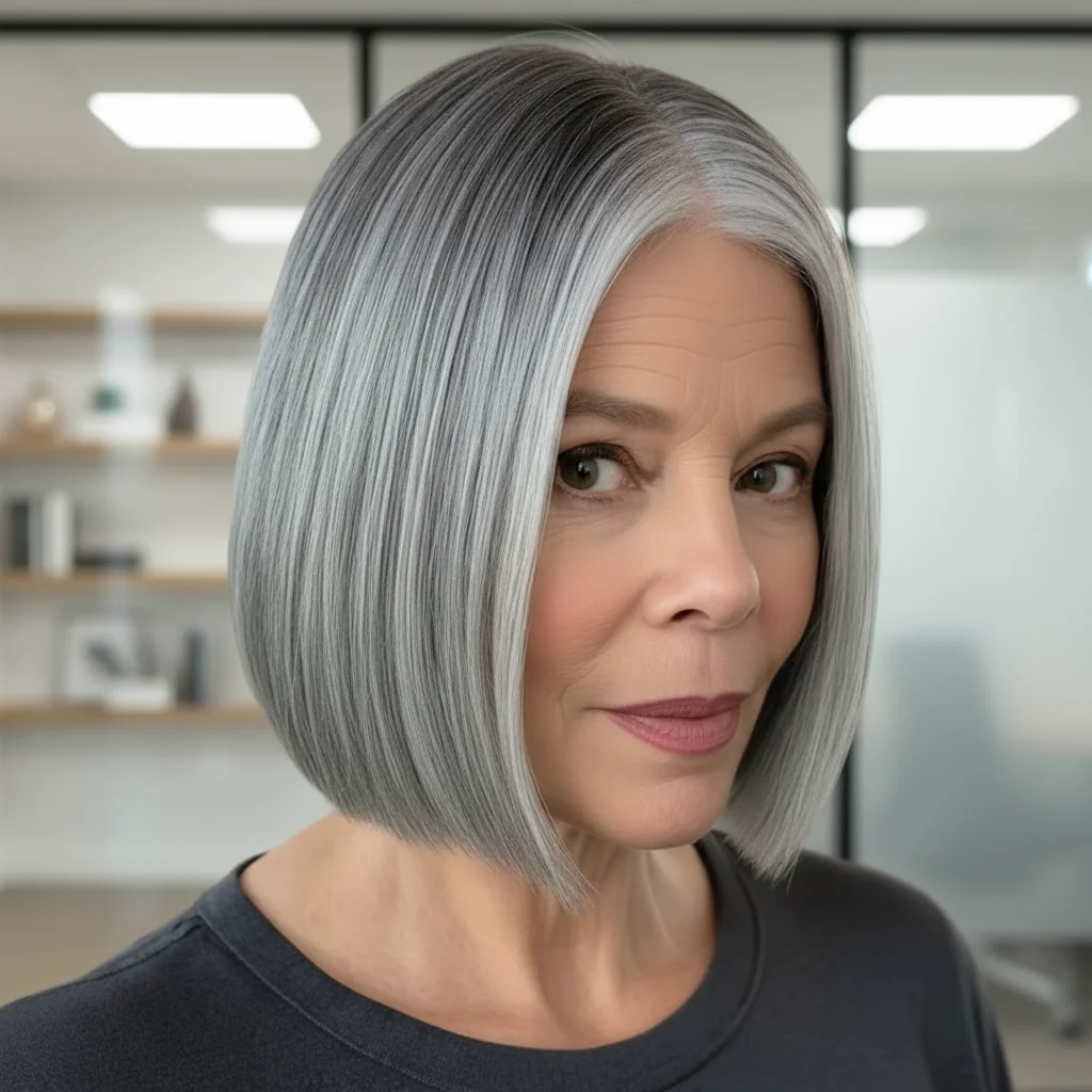  Klassischer Stufenschnitt mit natürlichem Glanz