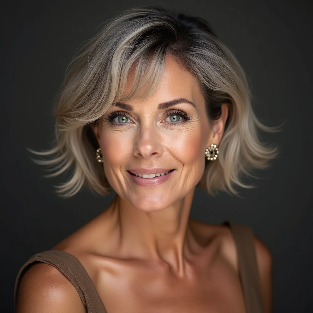 Kurzer Schnitt mit Ponyfrisur