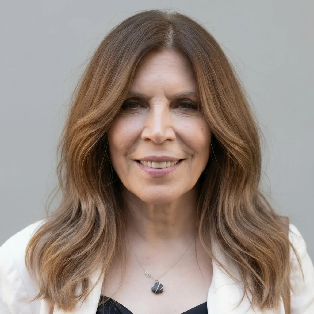 Lange Stufen mit Gesichtsrahmen