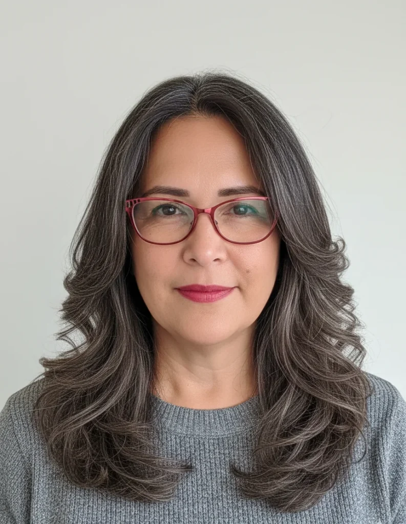 Lange gestufte Federschnitte