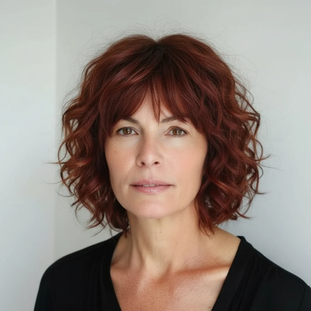 Lockiger Shag mit definierten Ringellocken und rotbrauner Tönung