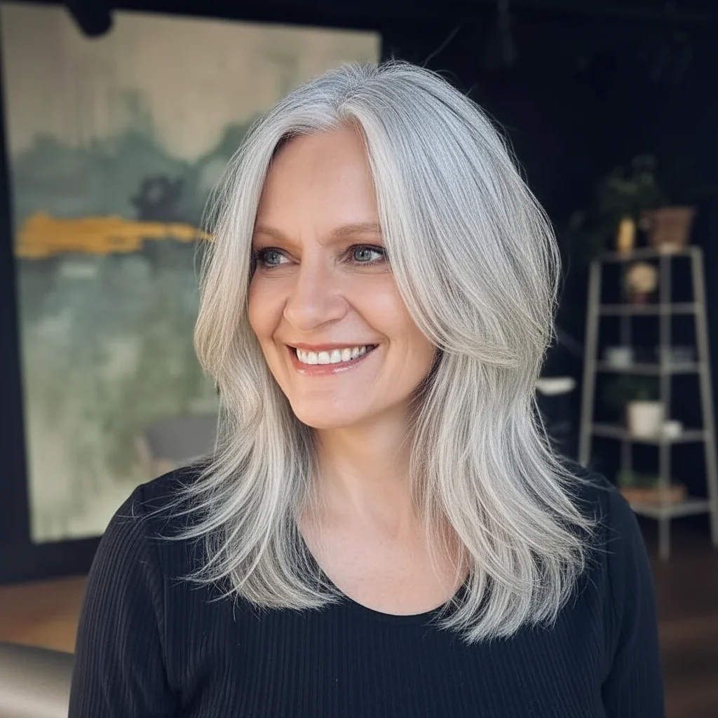 Luftiger Stufenschnitt mit natürlicher Textur