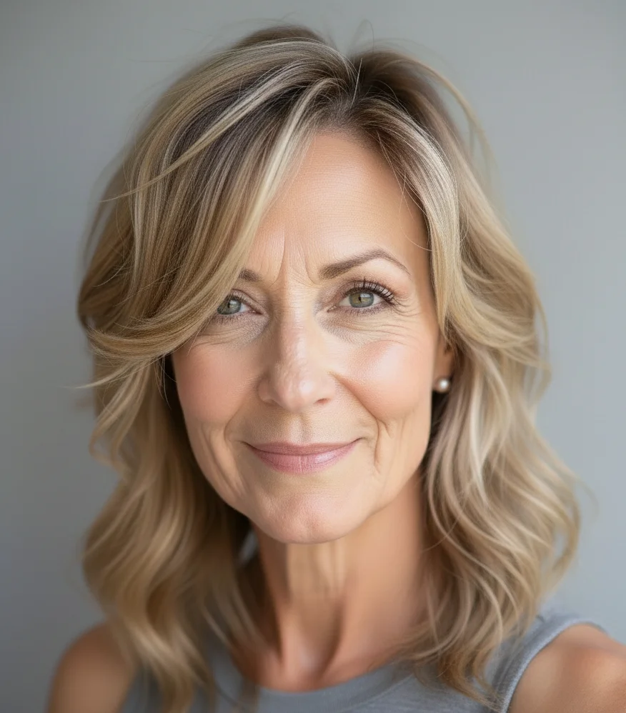 Mittellanger Schnitt mit fließendem Seitenpony