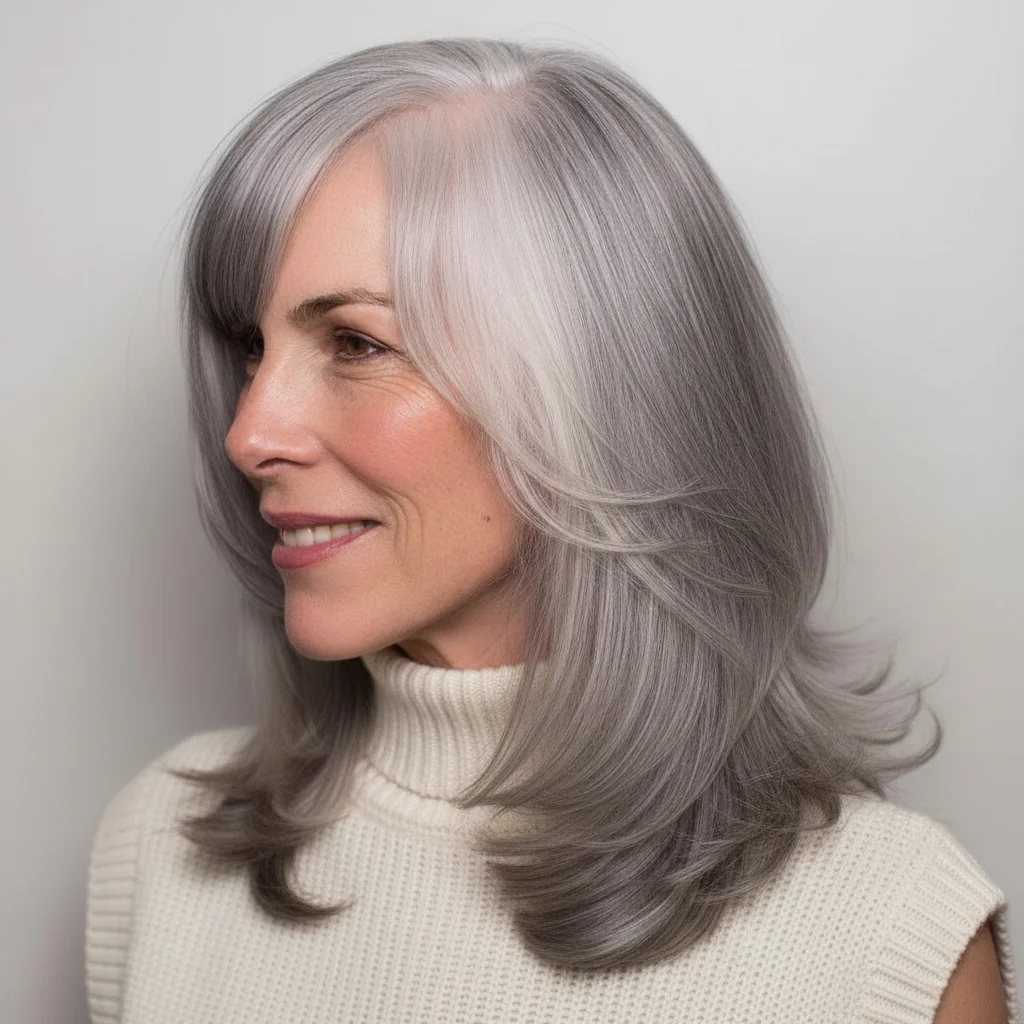 Mittellanger Schnitt mit verblendeten Stufen