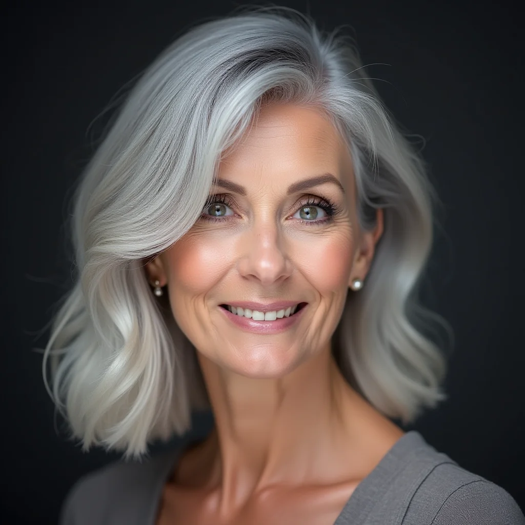 Natürliche graue Stufen mit leichtem Vorhangpony