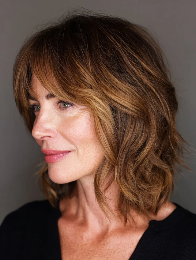 Sanfte Wellen bei mittellangem Haar