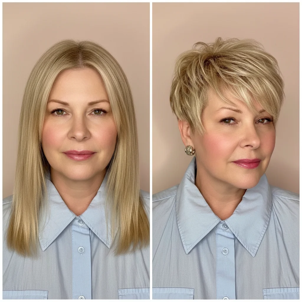 Strukturierter Bixie mit seitlich gefegtem Pony