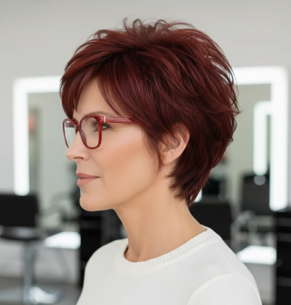 Strukturierter Pixie-Schnitt mit Volumen