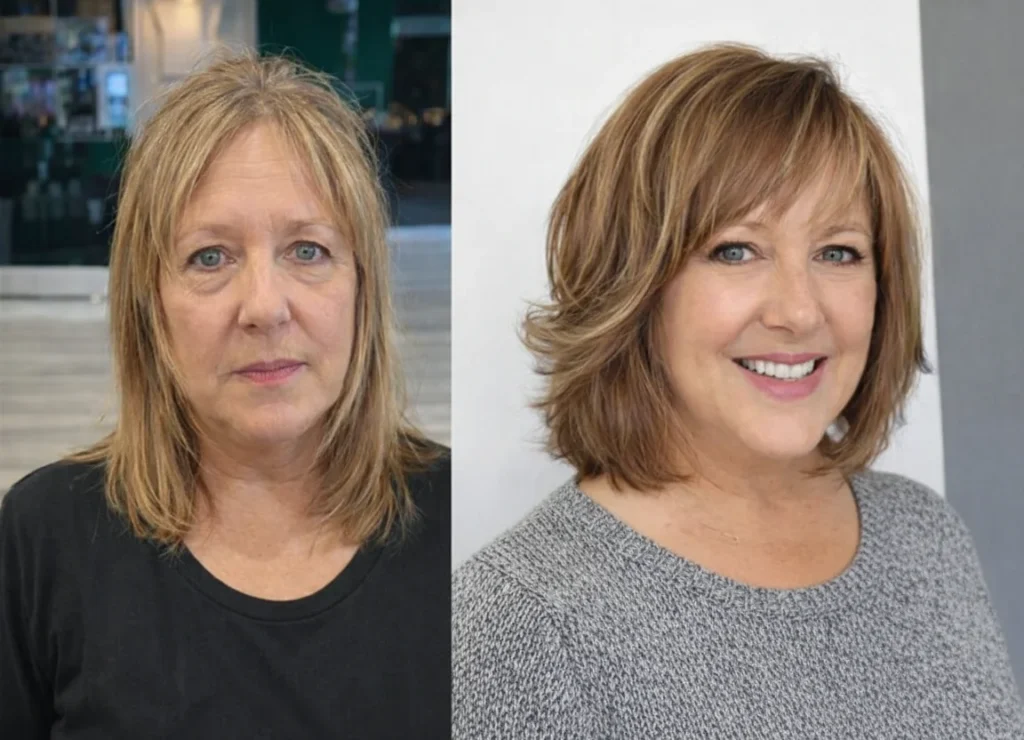 Stufiger Bob haar ab 50