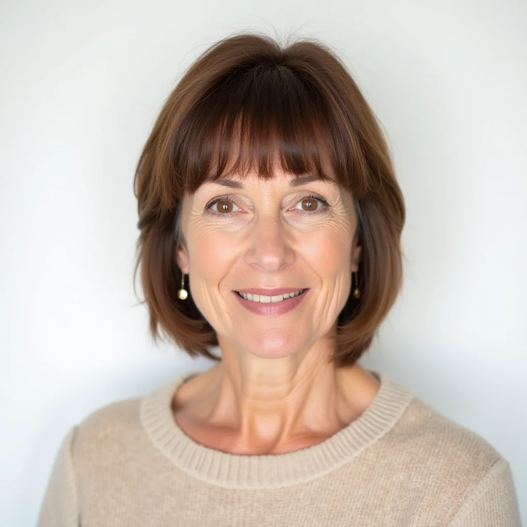 Stufiger Bob mit zartem Pony