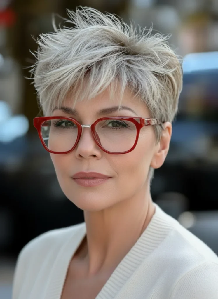 Stufiger Pixie-Schnitt mit stacheliger Textur