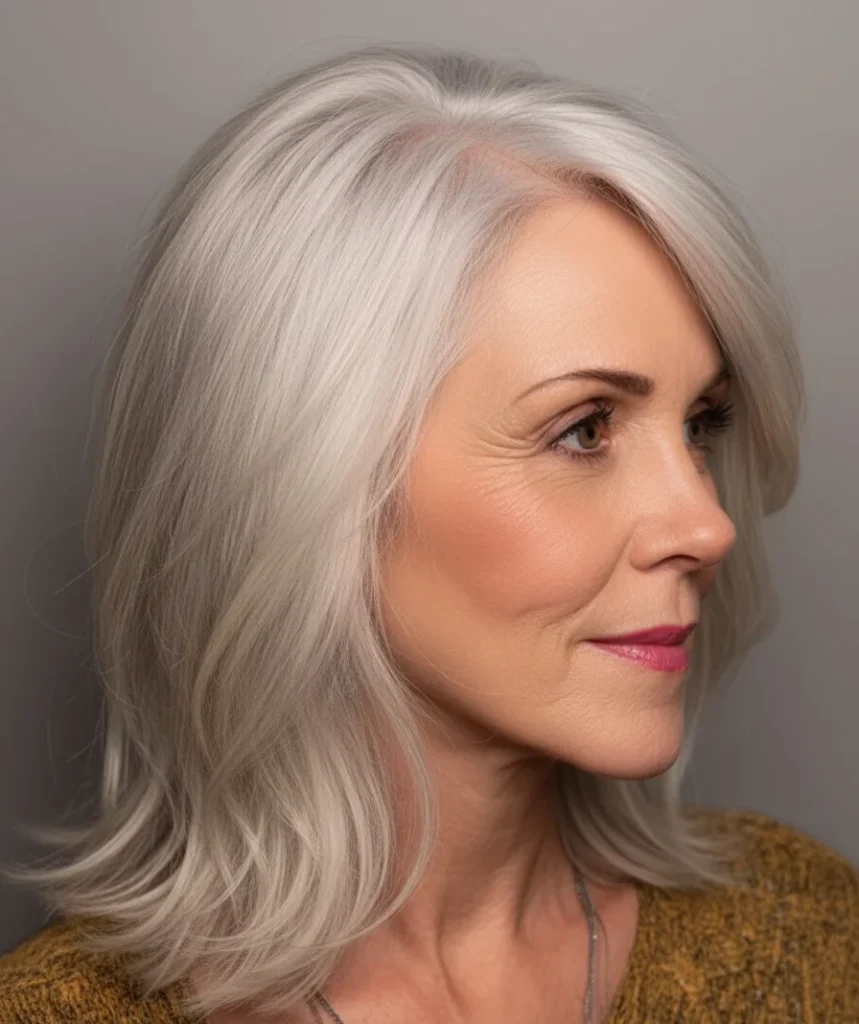 Stufiger schulterlanger Schnitt