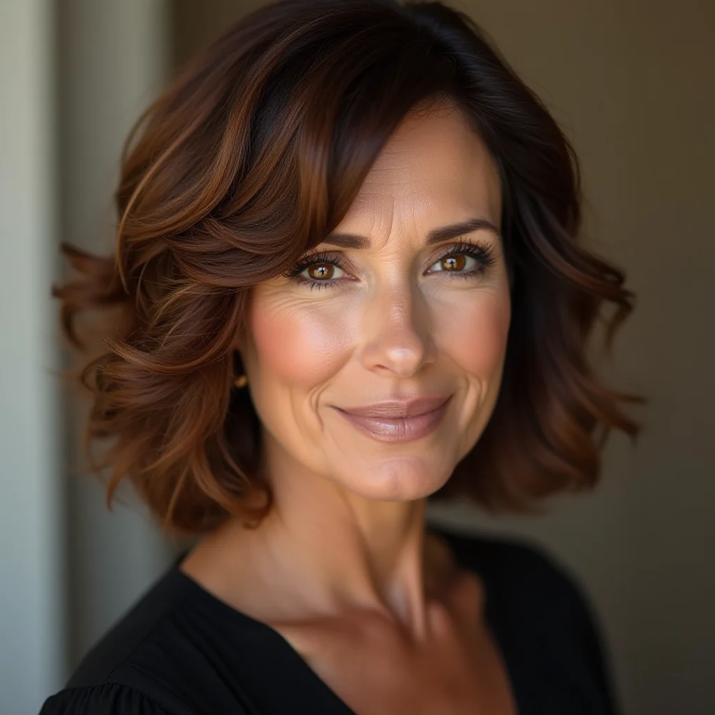 Voluminöser gestufter Bob