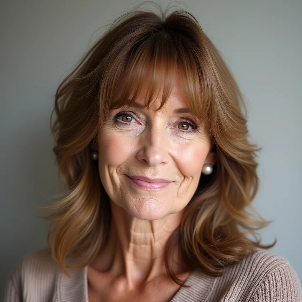 Vorhangpony mit honigbraunen Stufen