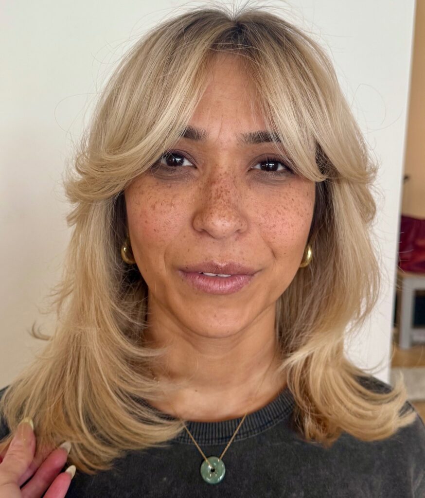 Weiche Flip-Stufen mit Beige-Blond